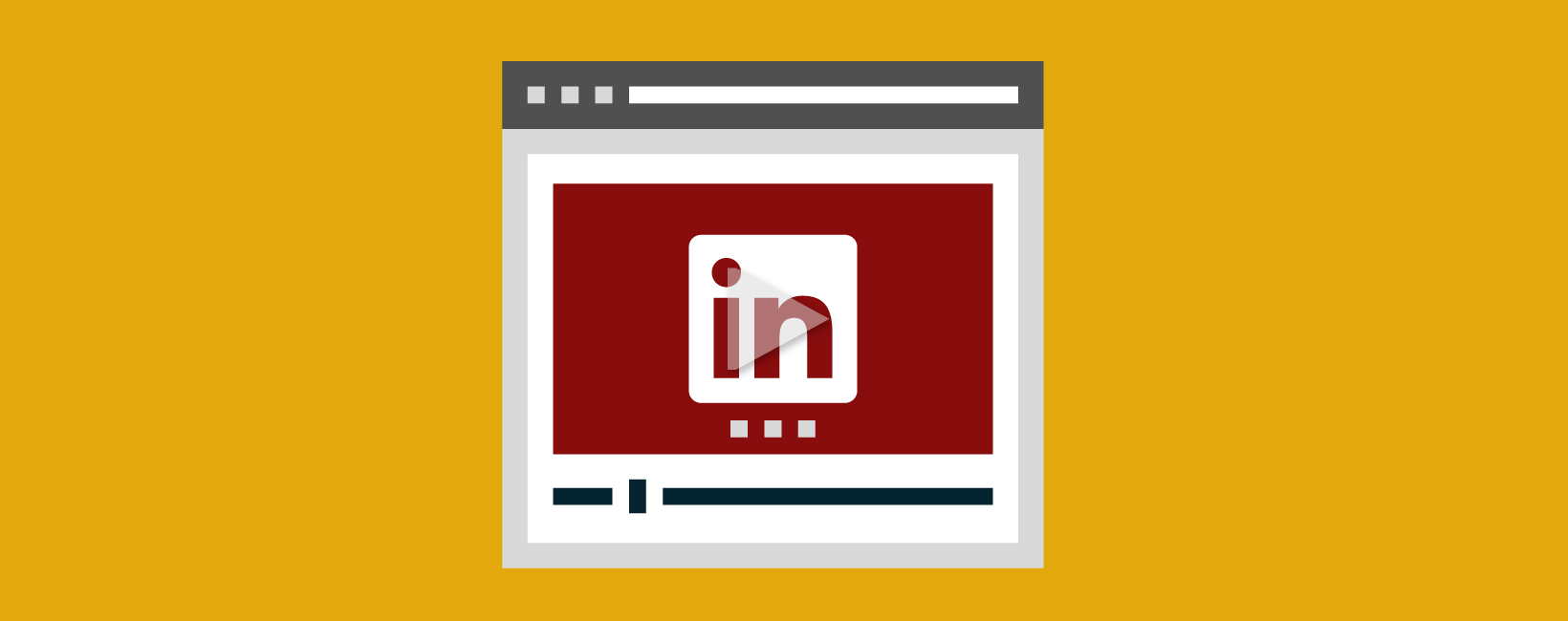 Illustration of the LinkedIn logo in a browser window