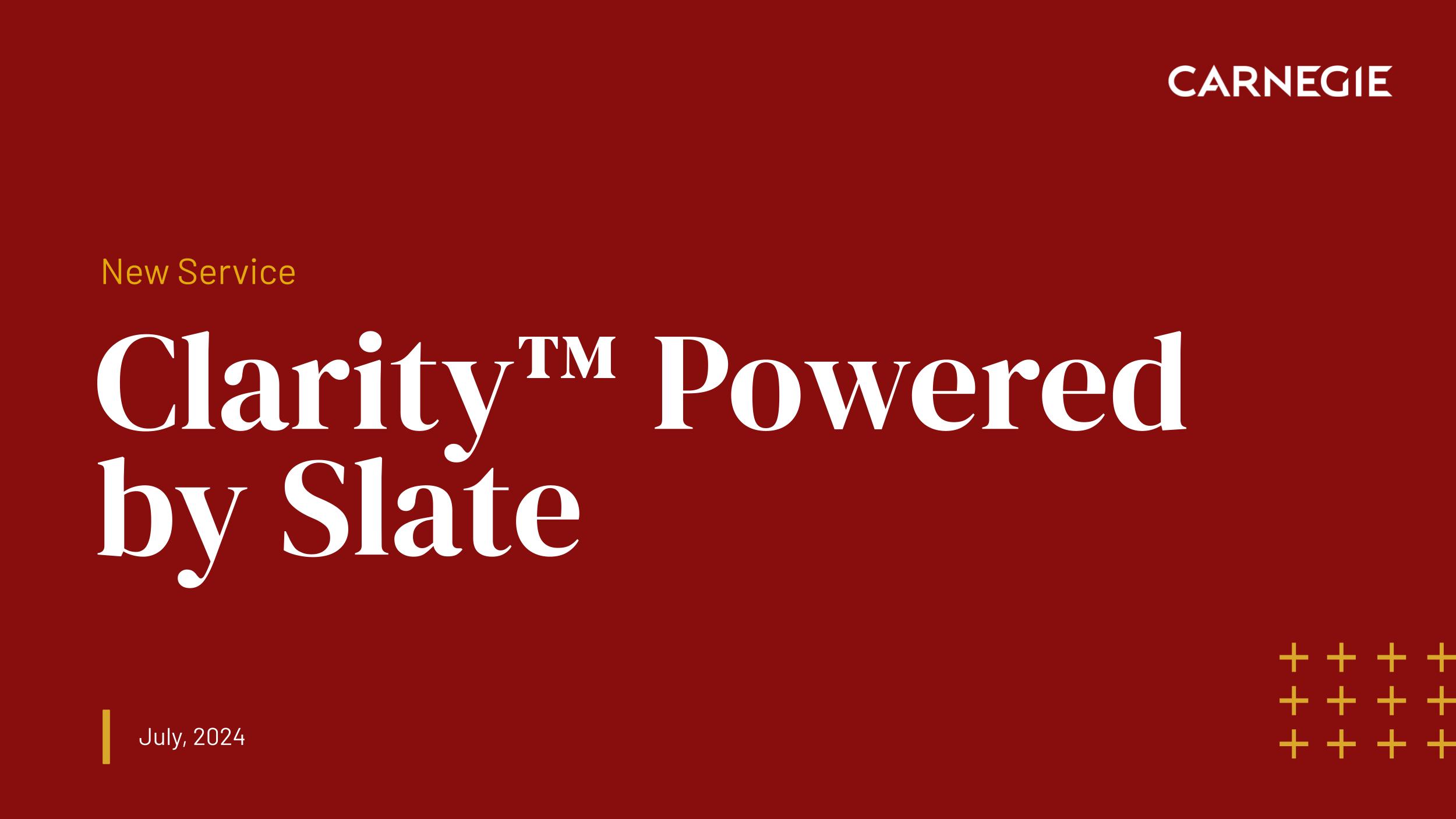 Clarity powered by Slate | Carnegie—Higher Ed Marketing & Enrollment