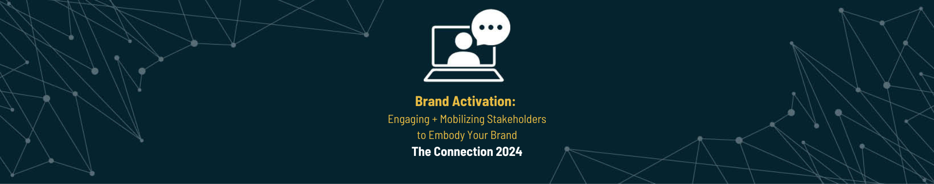 Image illustrating the 'Connection 2024: Carnegie Brand' event, featuring bold branding and visuals highlighting strategies for building and enhancing institutional identity.