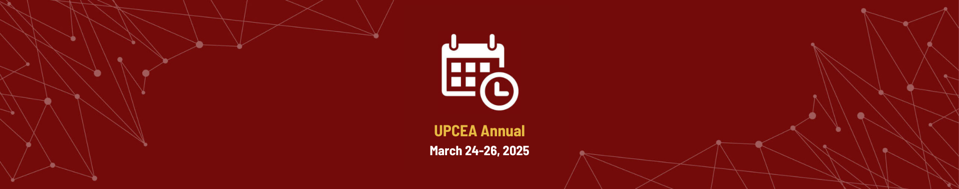 Text reading: UPCEA — March 24-26